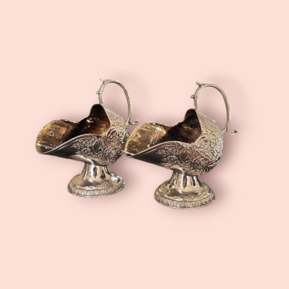 Other - vintage silver scoop and bowl